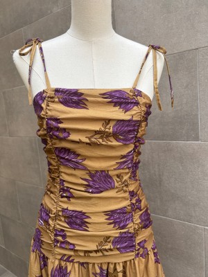 Robe Monazam olive-moutarde