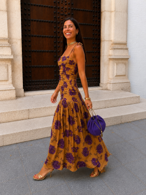 Robe Monazam olive-moutarde