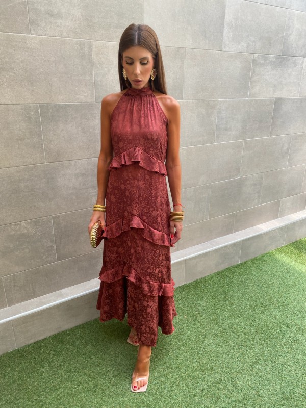 Robe corail Brigitte