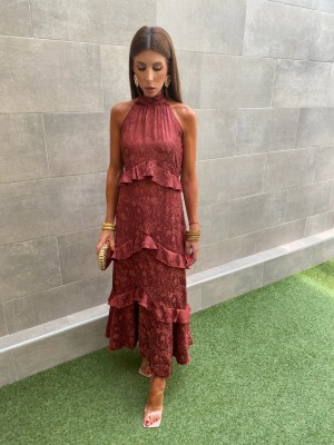 Robe corail Brigitte