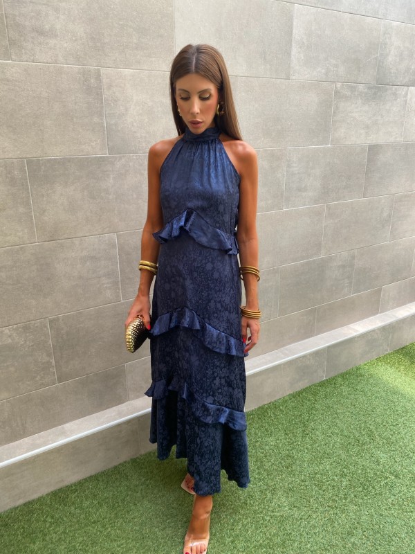 Vestido Brigitte Azul Marinho
