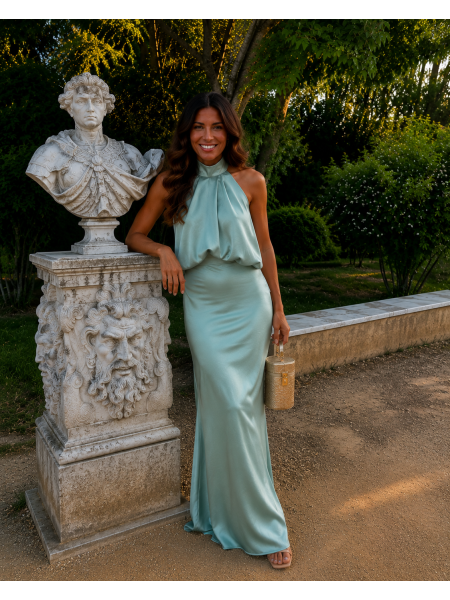 Vestido Adelaida Aguamarina