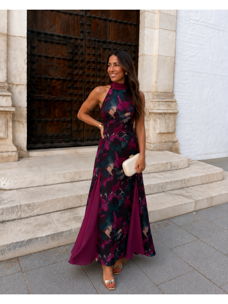Robe aubergine Marcucci
