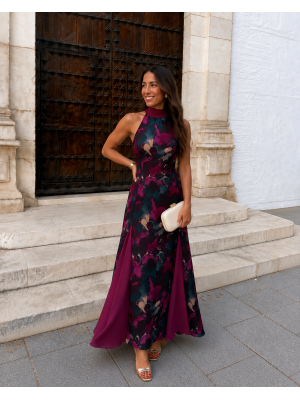 Robe aubergine Marcucci