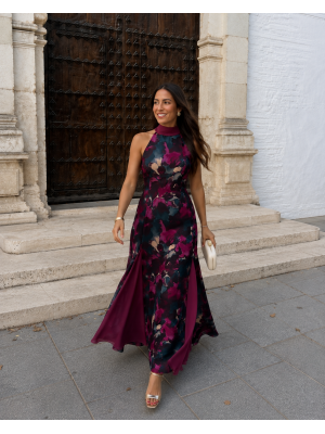 Robe aubergine Marcucci