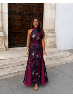 Robe aubergine Marcucci