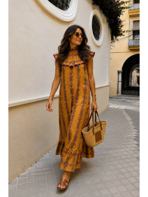 Robe Ezekiel moutarde/ocre
