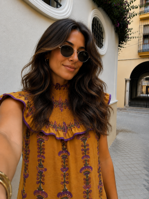 Robe Ezekiel moutarde/ocre