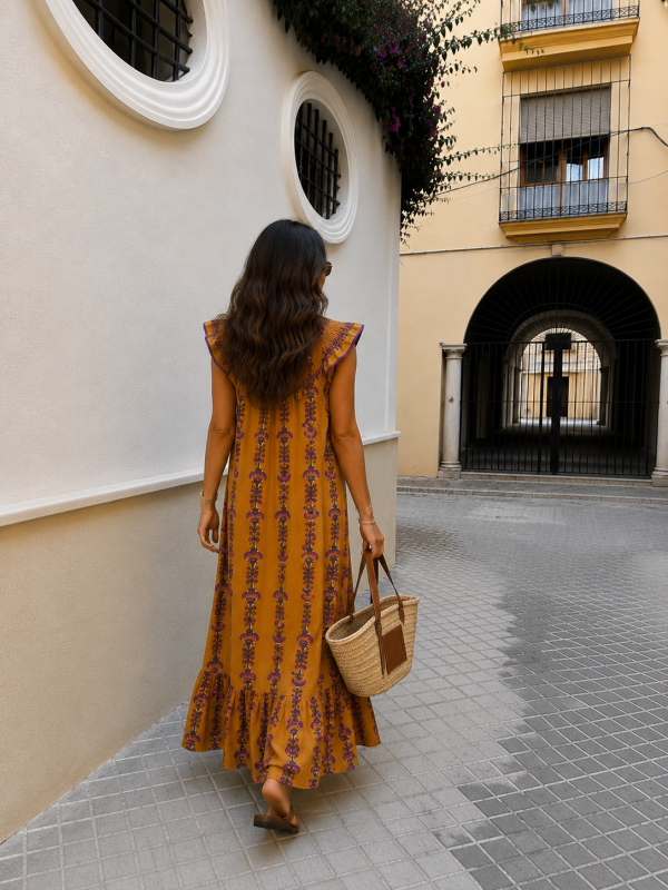 Vestido Ezequiel Mostaza/Ocre