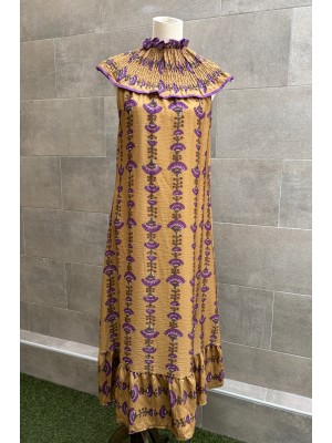Vestido Ezequiel Mostarda/Ocre