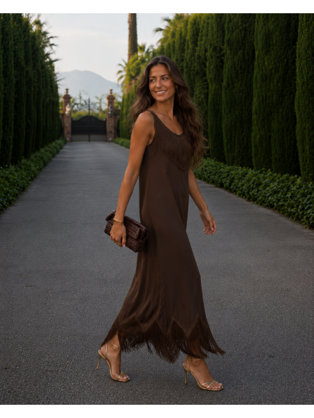 Vestido Montecristo marrom