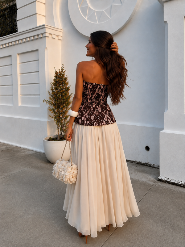 Vazu Brown/Beige Set