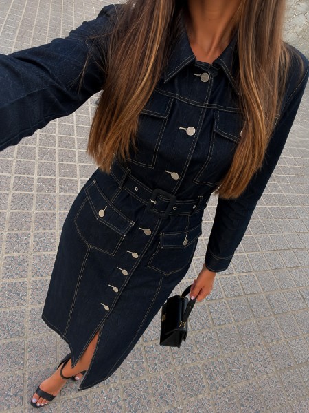 Vestido Vaquero Cinturón 2