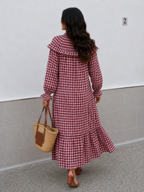Vestido Naranjo Vino/Rosa