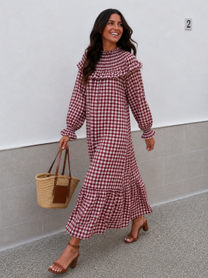 Vestido cor de vinho/rosa
