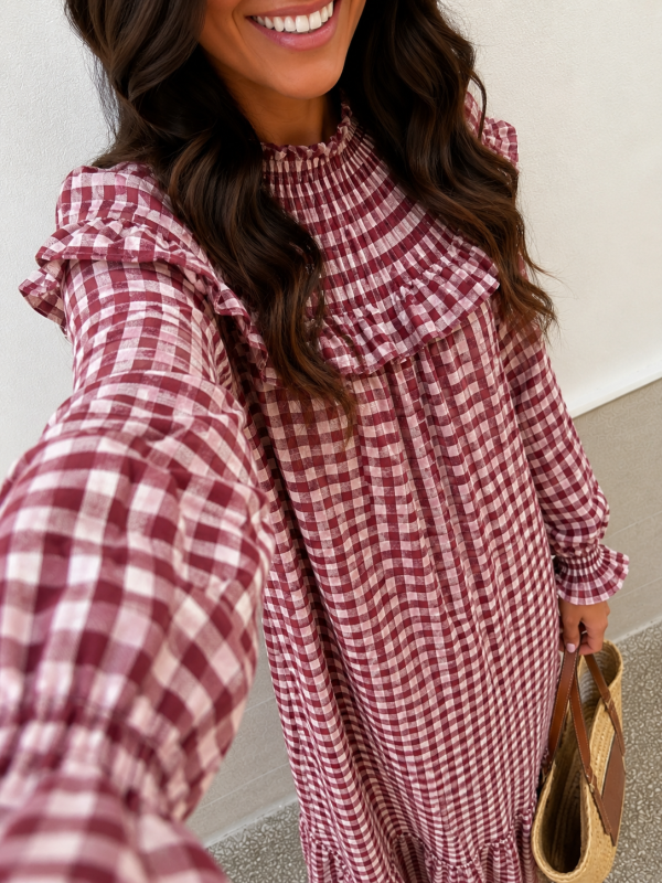 Vestido Naranjo Vino/Rosa