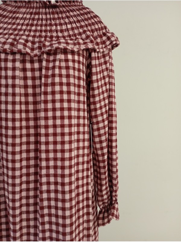 Vestido Naranjo Vino/Rosa