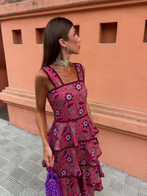 Robe Pichelho, corail foncé
