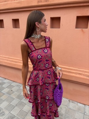 Robe Pichelho, corail foncé