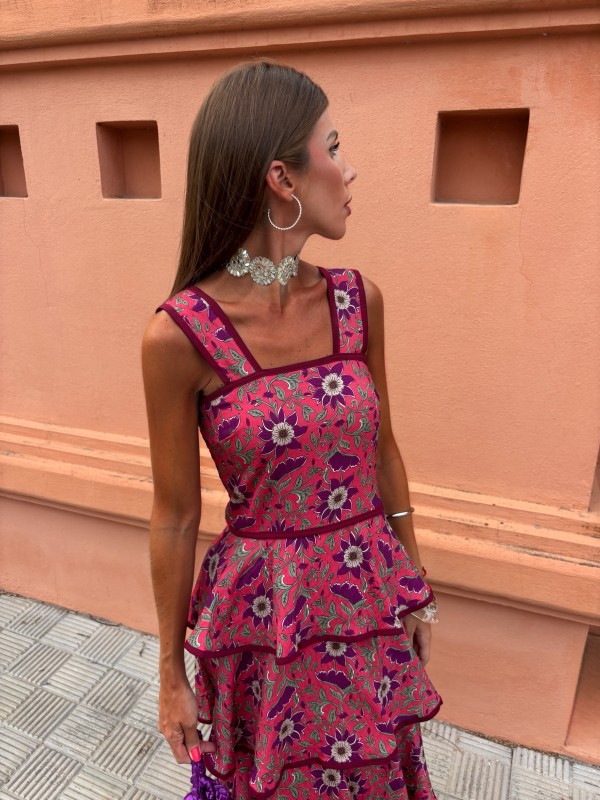 Robe Pichelho, corail foncé