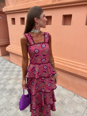 Robe Pichelho, corail foncé