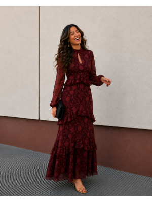 Vestido Zieba Vinho/Rosa