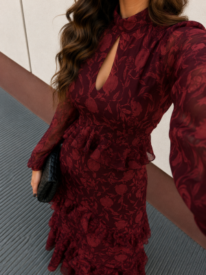 Robe Zieba bordeaux/rose