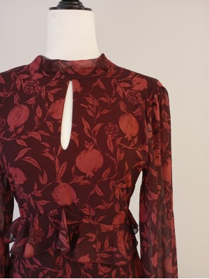 Zieba Dress Wine/Pink