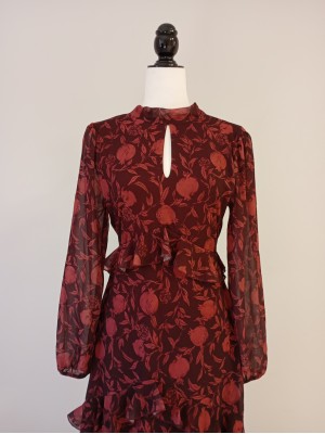Abito Zieba color vino/rosa