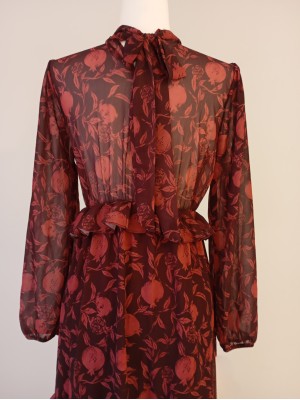 Zieba Dress Wine/Pink