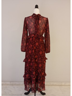 Robe Zieba bordeaux/rose