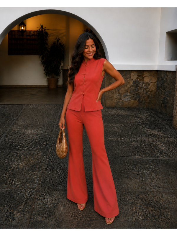 Conjunto Hong Kong Coral Intenso