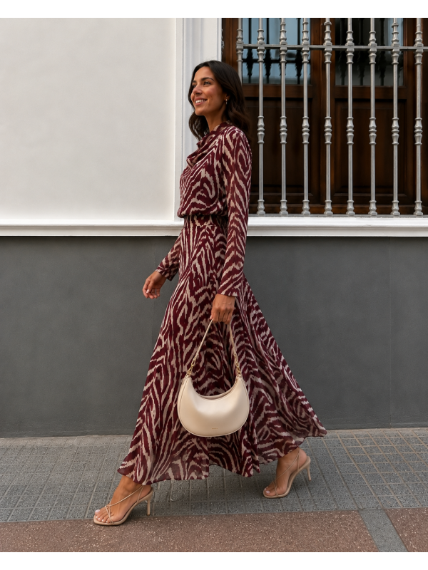 Ensemble imprimé zèbre crème