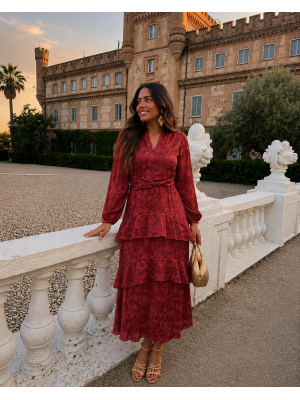 Vestido Zamanillo Coral Intenso