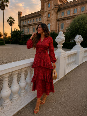 Vestido Zamanillo Coral Intenso