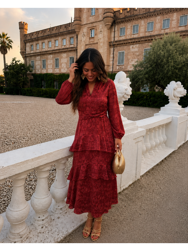 Vestido Zamanillo Coral Intenso