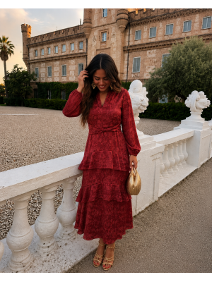 Vestido Zamanillo Coral Intenso