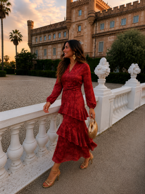Vestido Zamanillo Coral Intenso