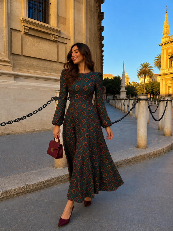 Vestido Pozoblanco Petróleo