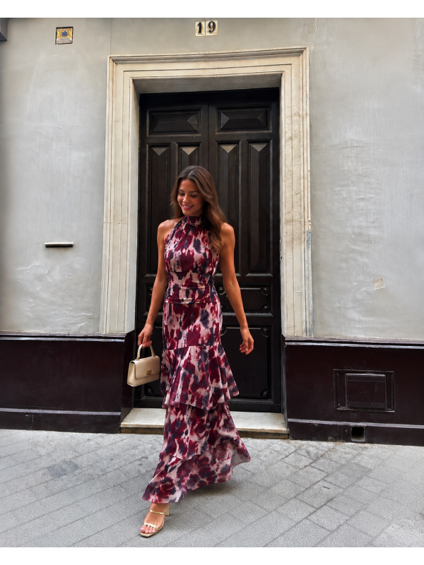 Robe bordeaux Loren