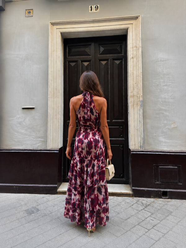 Vestido Loren Borgonha