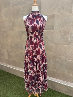 Loren Burgundy Dress