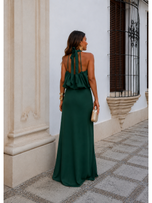 Vestido Adelaide Verde Garrafa