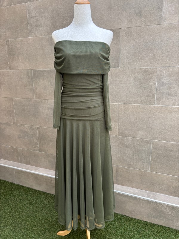 Vestido Serbia Verde Seco