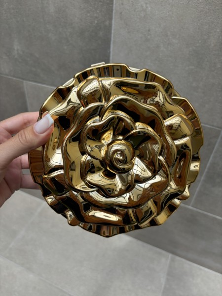 Gold Flower Clutch