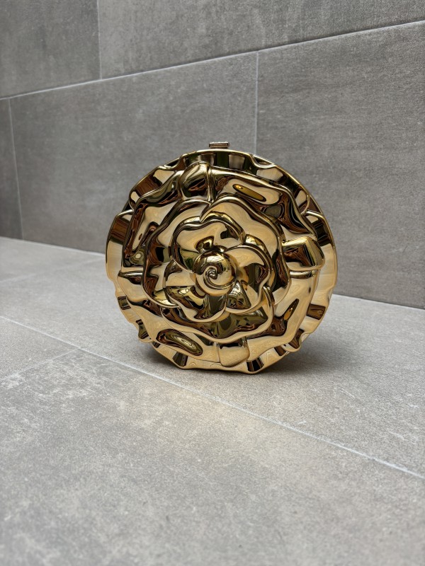 Gold Flower Clutch