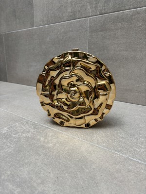 Gold Flower Clutch