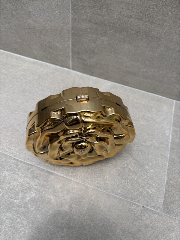 Gold Flower Clutch