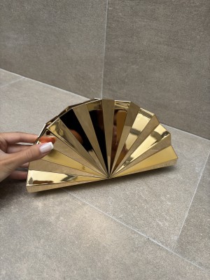 Clutch Abanico Dorado