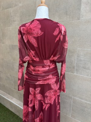 Clemencia Vino Dress
